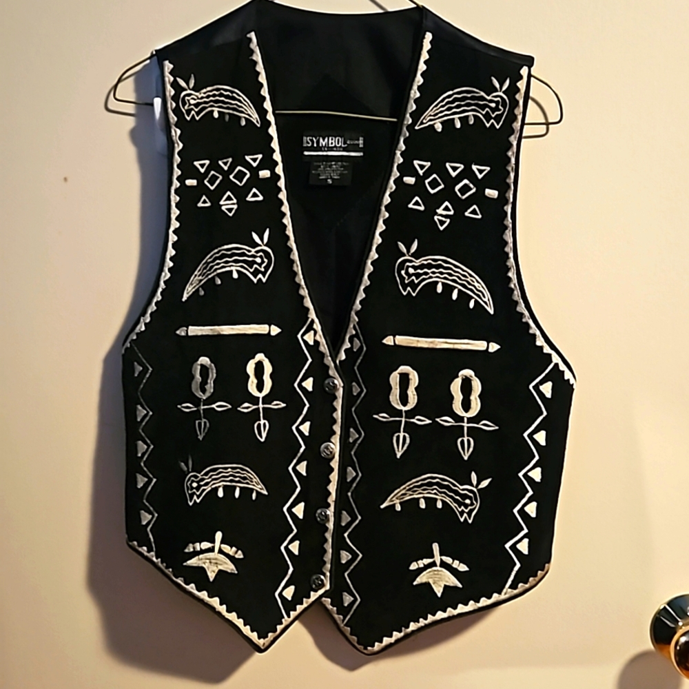 Symbol 2000 Vintage 90's Leather Vest